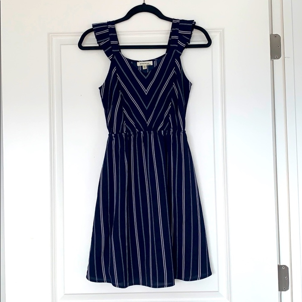 Monteau Striped Blue Dress